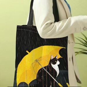 Cat with Umbrella tote!